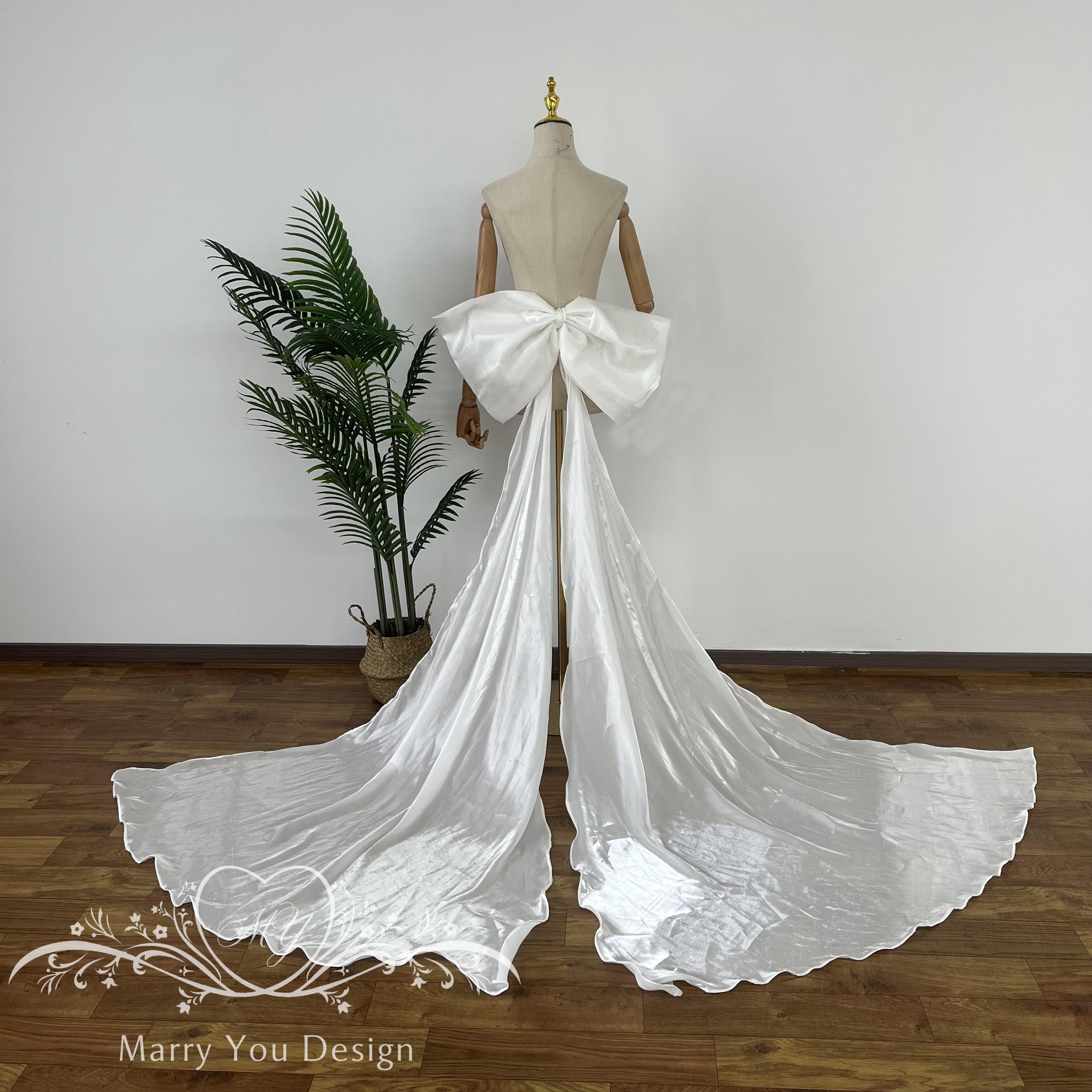 Sparkly Detachable Bow With Long Train,oversized Removable Sparkly Detachable Bow With Long Train,oversized Removable