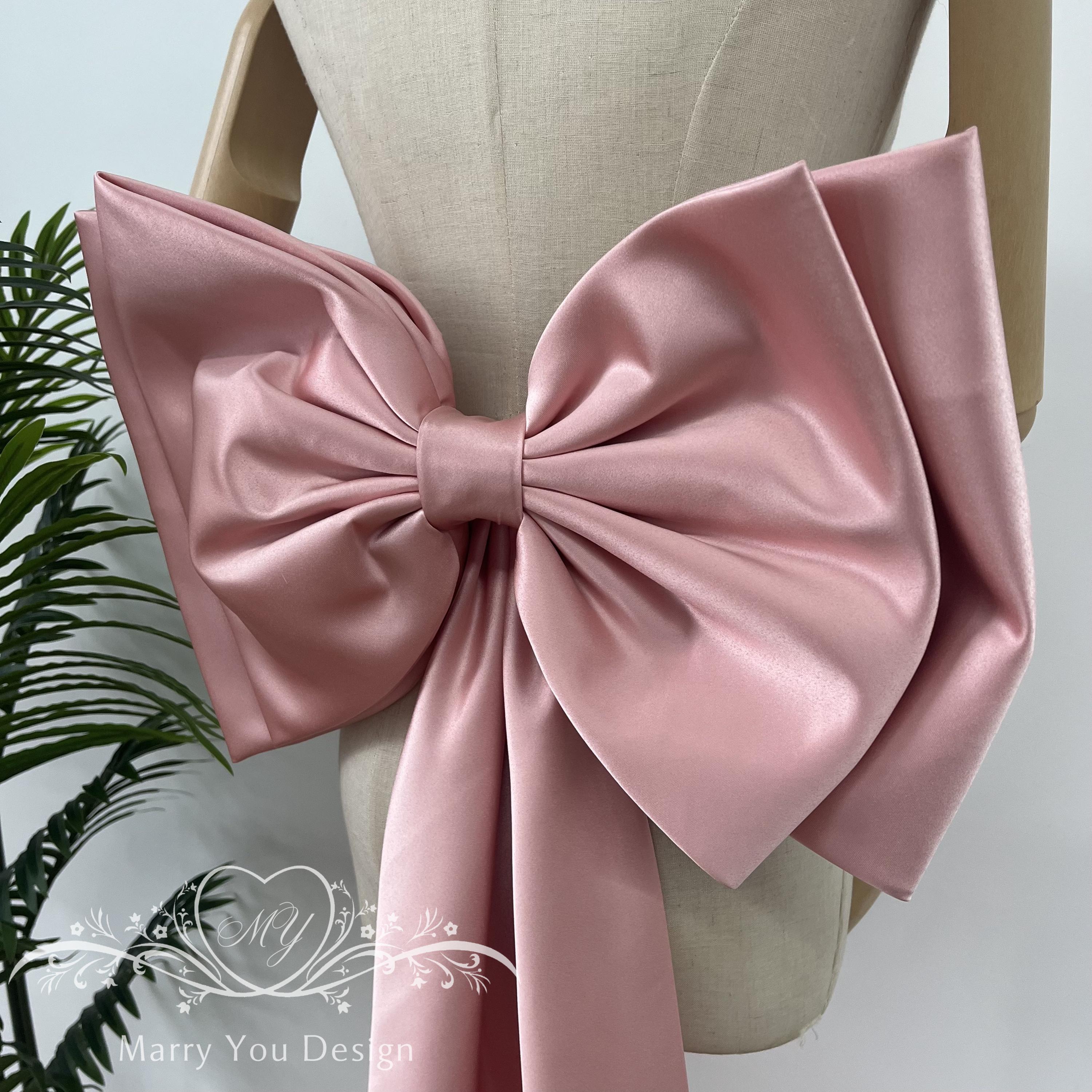 large satin bow for dress Amazon.com: NICENEEDED Big Satin Bow for Dress, Large Detachable Bow Train  for Women, 22" Sash Belt Bride Formal Wedding Dress : Clothing, Shoes &  Jewelry