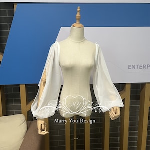 Custom Color Fairy Chiffon Detachable Wedding Dress Sleeves,Soft Dress Sleeves for Wedding,Prom Sleeves,Removable Bridal Accessories Sleeves