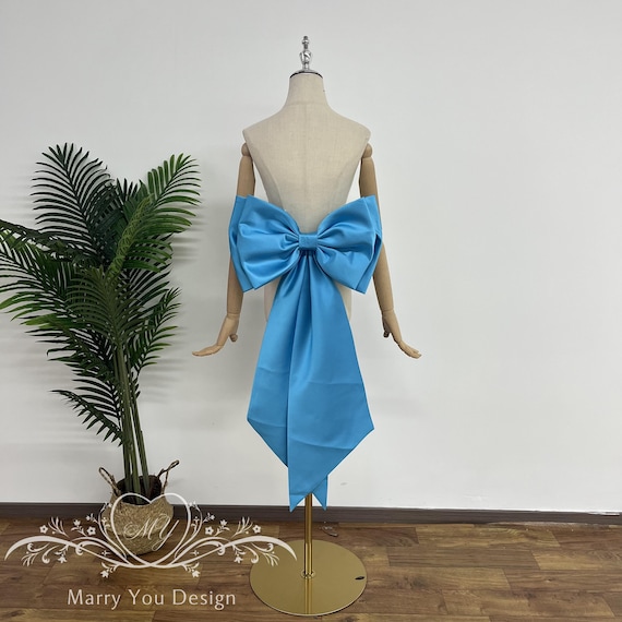 equipment femme satin bow dress Uxcell Satin Big Bow for Wedding Dresses, Long Detachable Satin Bow Sweep Train for Formal Dress
