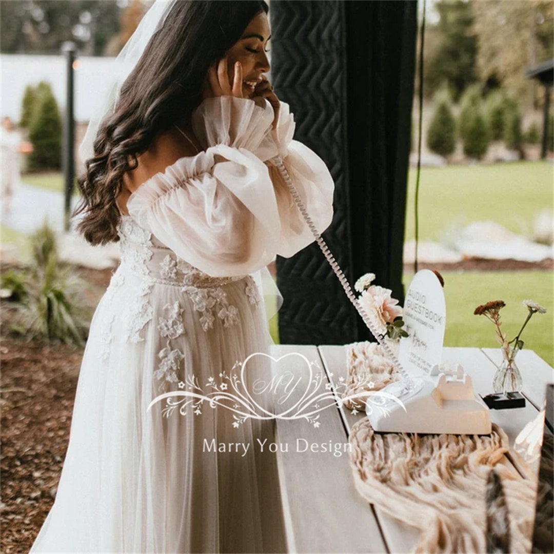 Detachable Tulle Sleeves,simple Solid Ivory Tulle Sleeves,dress