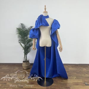 Royal Blue Cape Dress - Etsy