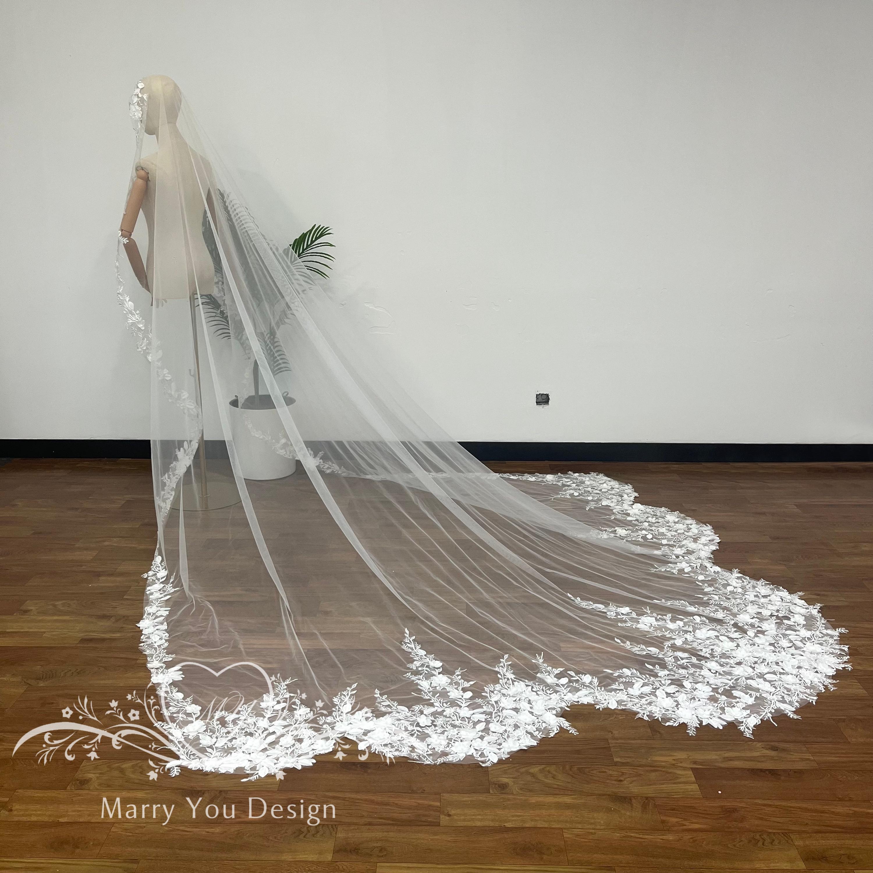 Mantilla Wedding Veil,classic Church Bridal Veil,dramatic 