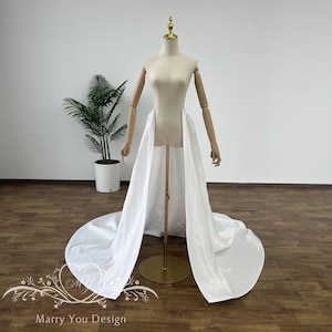 Minimalist Taffeta Detachable Train for Wedding,Taffeta Detachable Skirt,Detachable Bridal Train,Bridal Wedding Overskirt,Removable Skirt