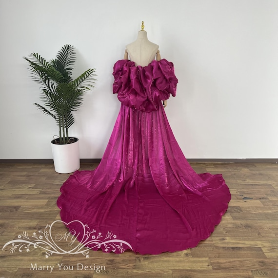 Purplish Red Wedding Shoulder Cape Shawl,plain Satin Wedding Pop Shawl With  Long Train,wedding Cover Up,arm Bridal Wraps,custom Colors Wraps