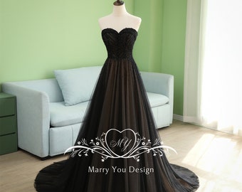 strapless open back dress Charming Black Sequins Long-Sleeves Deep-V-Neck Alluring Prom Dresses main image 0