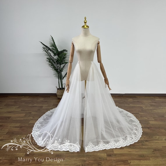 chinese dress ladies Long Sleeves Tulle High Neck Wedding Dresses with Detachable Overskirt   27dress