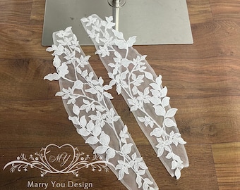 Dreamy Leaf Dress Straps,Simple Detachable Straps,Leaf Wedding Dress Detachable Straps,Lace Tulle Removable Dress Straps,Wedding Sleeves