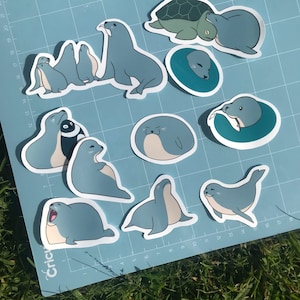 Homemade seal stickers, set of 10