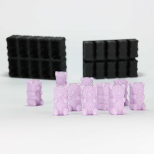 Mini Gummy Bears Multiple Bath Bomb Mold, make Batch (X10) 1&quot; micro cute Bathbombs