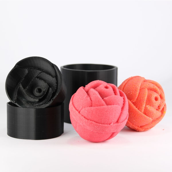 3D ROSE 3.5 inches Bath Bomb Mold, DIY original BathBombs Set 3D Printed Kit, Flower Valentines Gift Idea for Mom's & Kids