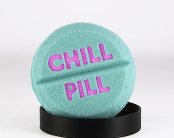 CHILL PILL Bath Bomb Mold, DIY original BathBombs Set 3D Printed Kit, Fun Gift Idea for Mom's & Kids