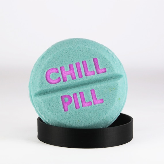 CHILL PILL Bath Bomb Mold, DIY original BathBombs Set 3D Printed Kit, Fun Gift Idea for Mom's & Kids