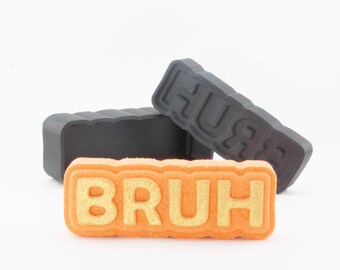 Bruh Bath Bomb Mold, DIY original BathBombs Set 3D Printed Kit, Fun Gift Idea for Mom's & Kids