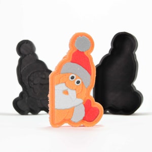 Santa Peeking Bath Bomb Mold, DIY BathBombs 3D Printed Kit. Fun Gift Idea for the Holidays