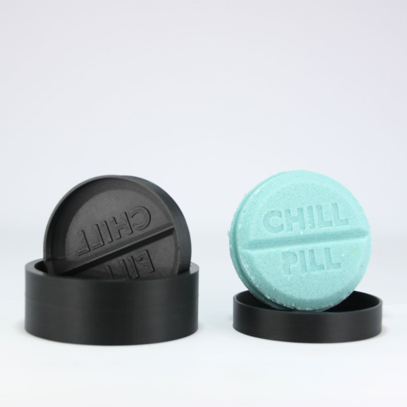 CHILL PILL Bath Bomb Mold, DIY original BathBombs Set 3D Printed Kit, Fun Gift Idea for Mom's & Kids image 6
