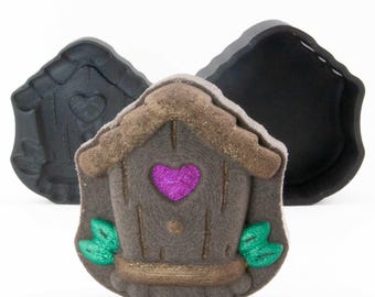 Birdhouse Bath Bomb Mold, DIY original BathBombs Set 3D Printed Kit, Fun Gift Idea for Moms & Kids