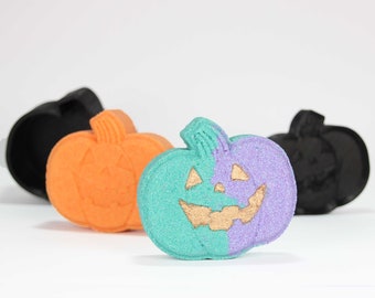 SCARY PUMPKIN 2.5 inches Bath Bomb Mold, DIY original BathBombs Set 3D Printed Kit, Autumn Gift Idea for Halloween