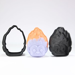TROLL 2,5 Zoll Badebombenform, DIY Original Badebomben Set 3D-gedrucktes Kit, Geschenkidee für Mütter und Kinder