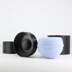 Moule pour bombes de bain à bord plat, retrait de 2 pouces, ensemble de bombes de bain originales à faire soi-même, kit imprimé en 3D, presse à billes, idée cadeau pour maman et enfant