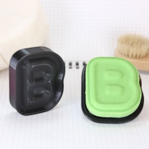 Molde de bomba de banho letra 'B', conjunto DIY ABC BathBombs, molde resistente, kit impresso em 3D. Idéia divertida de presente educacional para mãe, filha e filhos.