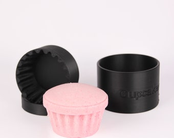 3D Cupcake Base Bath Bomb Mold, DIY original BathBombs Set 3D Printed Kit, Gift Idea for Mom&#39;s & Kids and Muffin lovers