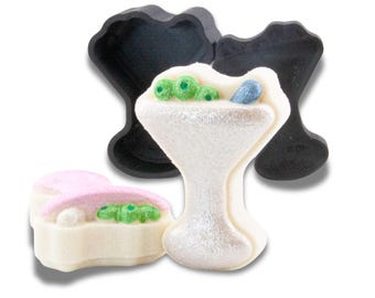 Martini Glass Bath Bomb Mold, DIY original BathBombs Set 3D Printed Kit, Fun Gift Idea for Celebrations