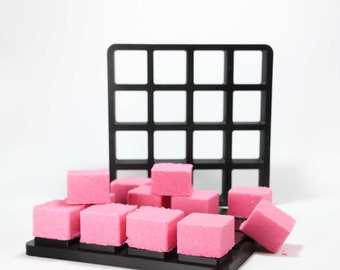 Juego de moldes para bombas de baño MULTI CUADRADOS. Crea 16 cuadrados de 3,8 x 3,8 cm (o 4 de 7,6 x 7,6 cm) en una sola tanda. Crea un vaporizador de ducha original y casero.