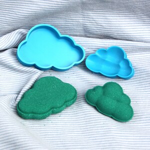 Clouds set of two 3D Bath Bomb Mold, DIY BathBombs 3D Printed Kit. Fun Gift Idea for Mother & Kids