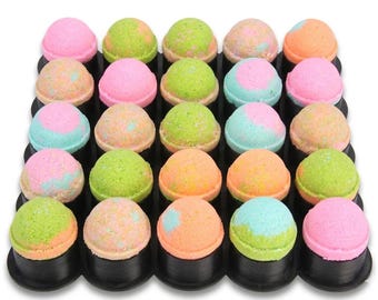 25 X SPHERE BATH BOMBS mold in one Batch! Perfect round shape.  3D Bath Bombs Printed Kit, Choose your size: 1"/1.25"/1.5"