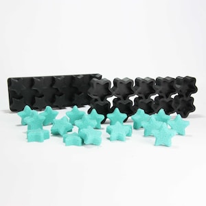 Molde para bombas de baño múltiples en forma de mini estrella, para hacer lotes (X10) de micro bombas de baño lindas de 1".
