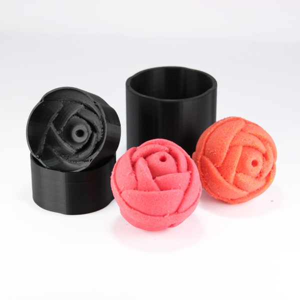 3D ROSE Bath Bomb Mold, DIY original BathBombs Set 3D Printed Kit, Flower Valentines Gift Idea for Mom's & Kids