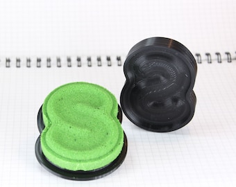 Molde para bomba de baño con la letra "S", set de bombas de baño DIY con el alfabeto, molde resistente, kit impreso en 3D. Idea de regalo educativo y divertida para madre, hija e hijos.