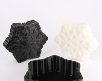 Snowflake 4 inches Bath Bomb Mold, DIY BathBombs 3D Printed Kit. Fun Gift Idea for Holidays