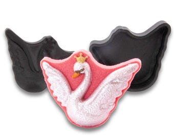 Swan Princess Bath Bomb Mold, DIY original BathBombs Set 3D Printed Kit, Fun Gift Idea for Moms & Kids
