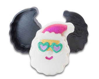 Groovy Santa Bath Bomb Mold, DIY original BathBombs Set 3D Printed Kit, Fun Gift Idea for this Holiday Season