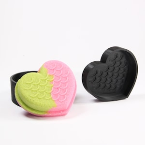 MERMAID’S HEART 3 inches  BATH Bomb Mold, Diy Round/Circle Professional Molds Press, 3d Printed Bath Bomb Supplies, Fun Gift For Family