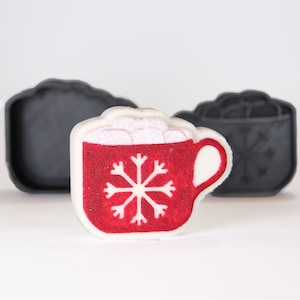 Hot Cocoa Bath Bomb Mold, DIY original BathBombs Set 3D Printed Kit, Fun Gift Idea for the Holidays