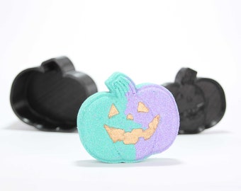 SCARY PUMPKIN 3.5 inches Bath Bomb Mold, DIY original BathBombs Set 3D Printed Kit, Autumn Gift Idea for Halloween