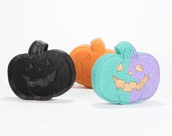 SCARY PUMPKIN 3 inches Bath Bomb Mold, DIY original BathBombs Set 3D Printed Kit, Autumn Gift Idea for Halloween