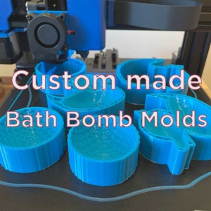 Custom Design Bath Bomb Mold Press, three piece mould. Add your logo , choose your unique design.
