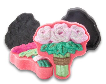 Roses Bouquet Bath Bomb Mold, DIY original BathBombs Set 3D Printed Kit, Fun Gift Idea for Moms & Kids