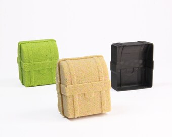 TREASURE CHEST バスボム型、DIYバスボムセット、頑丈な型、3Dプリントキット。自然が好きなお子様への楽しいギフトボックスのアイデア