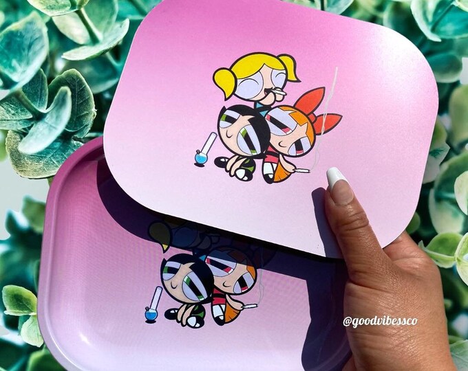 Powerpuff Girls Rolling Tray Cute Rolling Tray Rollin Tray Etsy