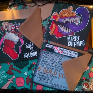 DnD Christmas Cards (D&D gift/Dungeons Dragons)