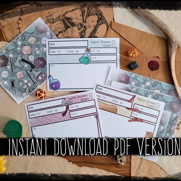 Dnd Item Sheet - Etsy