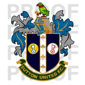 Sutton United FC Logo for Cricut and vinyl printing