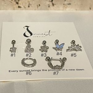 Stud Earring Screw Back Hypoallergenic Cz Cartilage Conch, Titanium Earring, Minimal Stud Earring, Ball End Earring