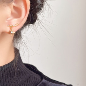 Ear Climbers, Clip on Climber Earrings, Ear Crawler, Gift for Her