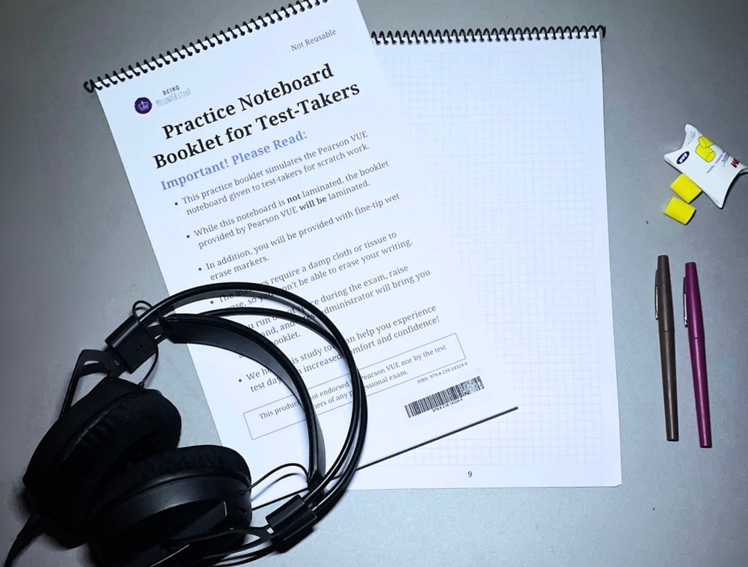 Practice Notepad for MCAT GMAT NCEES and Other Pearson Vue Etsy